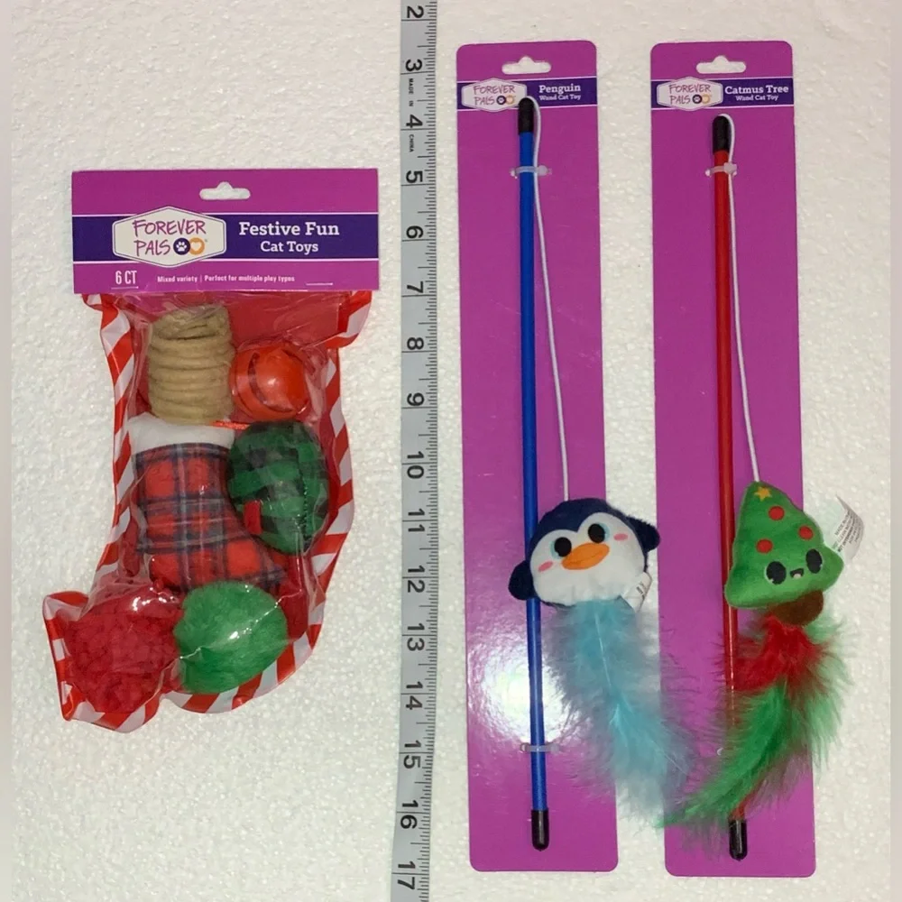 16 pc Forever Pals Festive Cat Toy Set